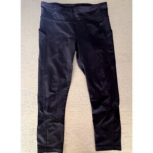 Lululemon Skinny Capri Leggings 22" Black Size 6 Yoga Running